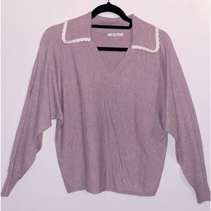 Lavender sweater top! Women size small. Only worn once!!